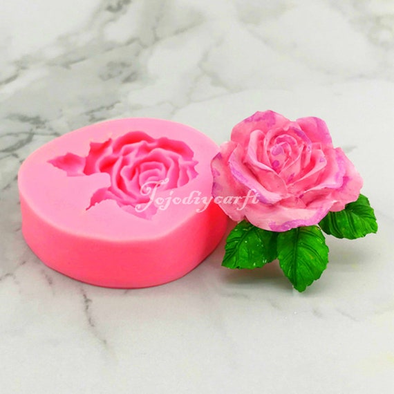 1pc Resin Flower Molds Bloom Rose Candle Plaster Silicone Molds Soap Making  Peony Molds For DIY Handmade Chocolate Cupcake Dessert Decoration Candle R