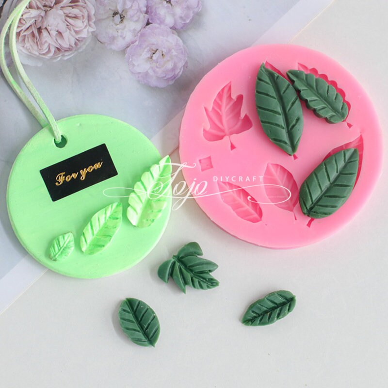 andy cool Pink Leaf Flower Shape Silicone Mold Cake Mold Fondant Mold Useful and Practical 