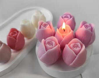 6 Styles Small Tulip Silicone Mold-tulip Flower Candle Mold-floral