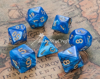 7 Pcs Polyhedral Dice Silicone Mold-DND Dice Mold Set-RPG Dice Mold Set-Role Playing Dice Mold Set-Dungeons and Dragons Dice Mold