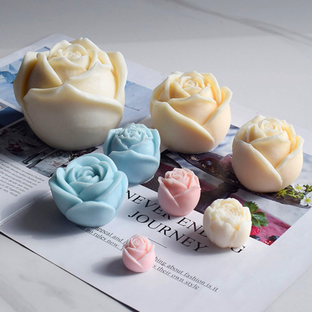 Peony flower Rose Flower Silicone Mold Handmade Flower Candle Mould DIY Soap  Mold Aroma Plaster Car Pendant Mould Home Decor - Price history & Review