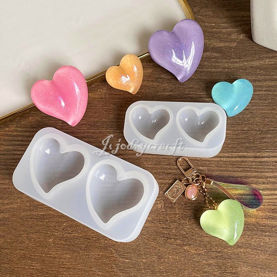 Peach Heart Silicone Mold-peach Heart Resin Mold-peach Heart Keychain Mold- heart Shaped Mold-heart Jewelry Pendant Mold-epoxy Resin Molds 