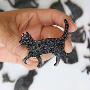 Animal Cat Silicone Mold-Small Cat Resin Mold-Halloween Cat Mold-Cat Earrings Mold-Cat Necklace Pendant Mold-Cute Cat Brooch Mold