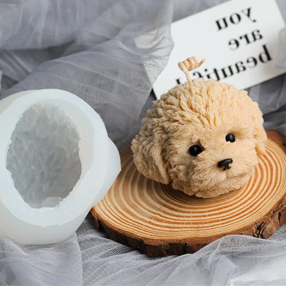 Cute Teddy Candle Silicone Mold-3D Teddy Candle Mold jindeal inc