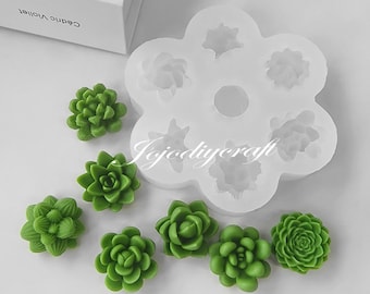 Mini Succulent Plants Silicone Mold-Succulent Candle Mold-Succulent Flower Resin Mold-Succulent Garden Decor Mold-Aroma Soap Plaster Mold
