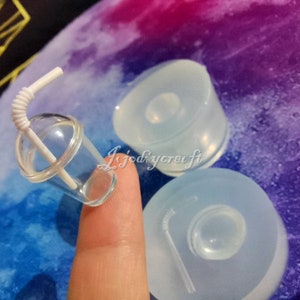 Re-ment Miniature Cup Mold-Milk Tea Cup Silicone Mold-Milk Tea Keychain Resin Mold-Tea Cup Straw Mold-Tea Drink Cup Mold-UV Resin Art Mold