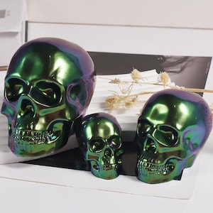 3D Skull Head Silicone Mold-Skull Resin Mold-Crystal Skull Keychain Mold-Halloween Skull Candle Molds-Epoxy Resin Art Mold-Home Decor Mold