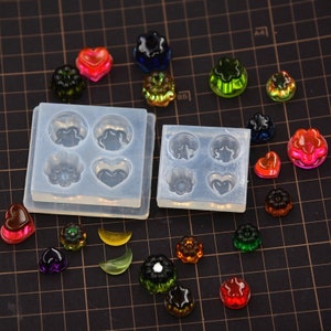 Miniature Pudding Silicone Mold-Dessert Pudding Jelly Resin Mold-Cute Pudding Keychain Mold-Heart Pudding Earrings Mold-UV Resin Art Mold