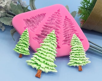 Christmas Tree Silicone Mold-Pine Tree Fondant Mold-Christmas Biscuit Mold-Chocolate Cake Decor Mold-Polymer Clay Mold-DIY Baking Mold