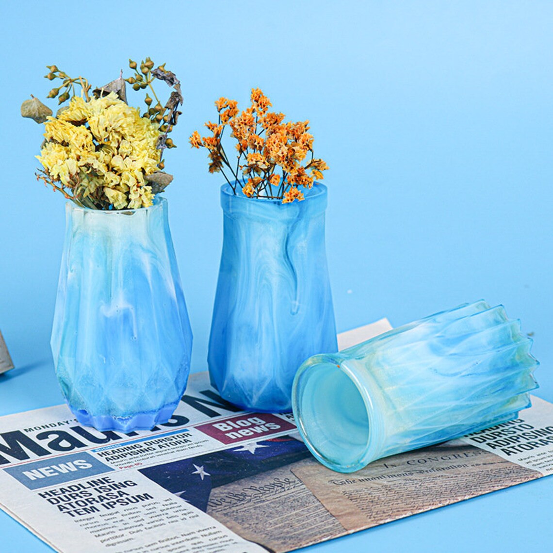 3D Vase Silicone MoldVase Resin MoldFlower Bottle MoldVase Etsy