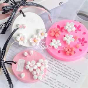 Cherry Blossoms Silicone Mold-Sakura Flower Resin Mold-Fondant Cake Decor Mold-Aromatherapy Plaster Candle Mold-Pendant Jewelry Making Mold