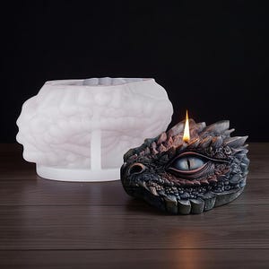 3D Dragon Head Candle Silicone Mold-Dragon Eye Candle Mold-Mythical Dragon Resin Mold-Western Dragon Soap Mold-DIY Aromatherapy Plaster Mold