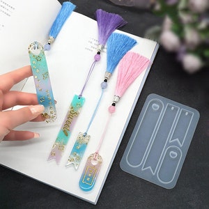 Geometric Bookmark Silicone Mold-Oval Bookmark Mold-Pressed Flower Resin Bookmark Mold-Personalized Bookmark Mold-Epoxy Resin Art Mold