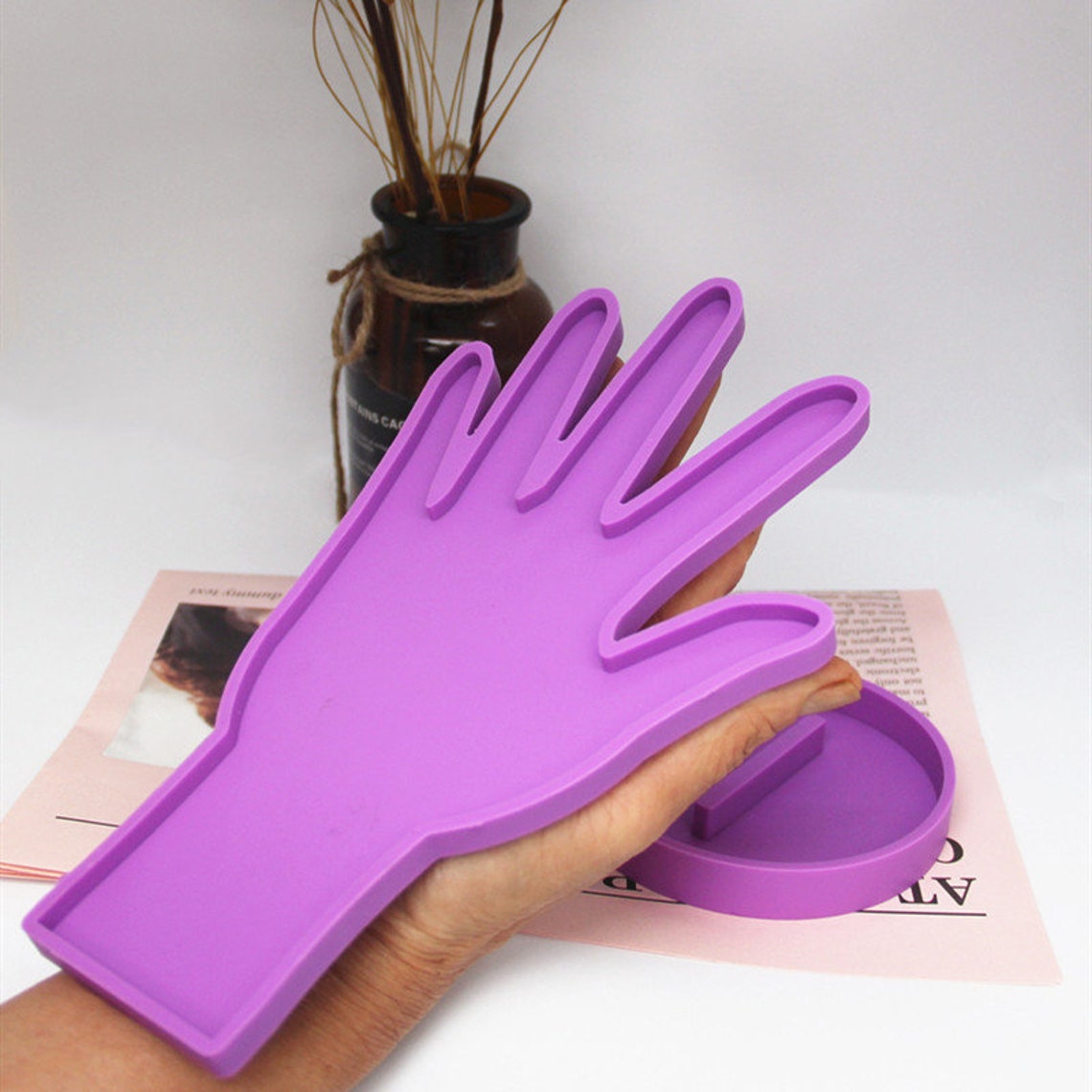 Hand Jewelry Display Silicone Moldhand Ring Holder Resin Etsy
