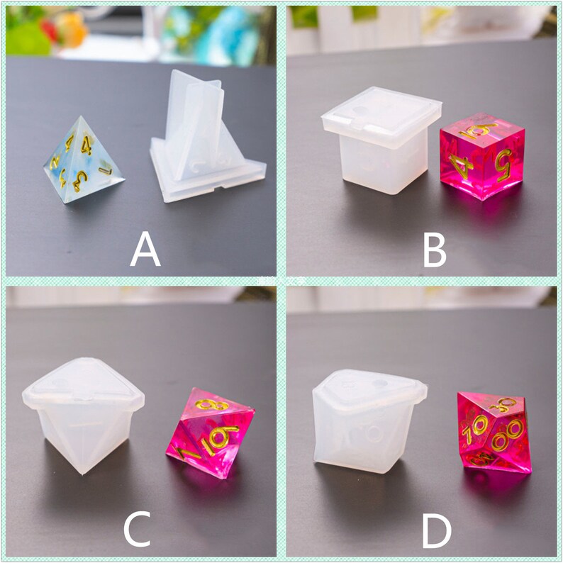 7pcs/set DND Dice Resin Moldpolyhedral Dice Molddungeons and Etsy