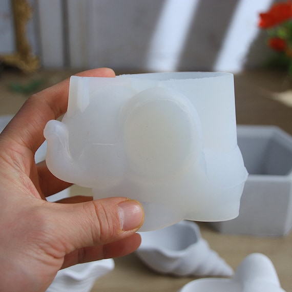 Stampo in silicone per vaso da fiori piccolo elefante, stampo per