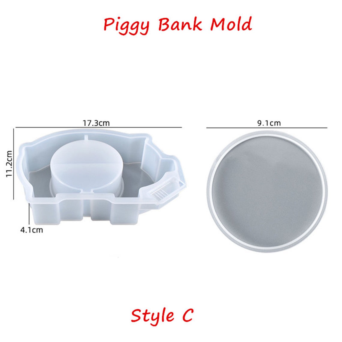 Animal Elephant Piggy Bank Moldhippo Piggy Bank Moldpiggy Etsy