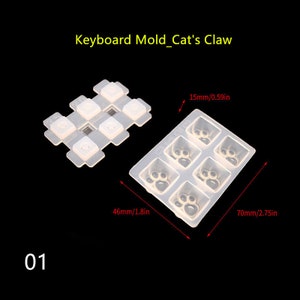 Keyboard Key Cap Resin Mold-oem Cat Claw Keycap Mold-mechanical Gaming ...