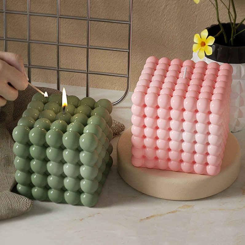 Rubik's love Bubble Honeycomb Sofa Cube Candle Mold in 2023