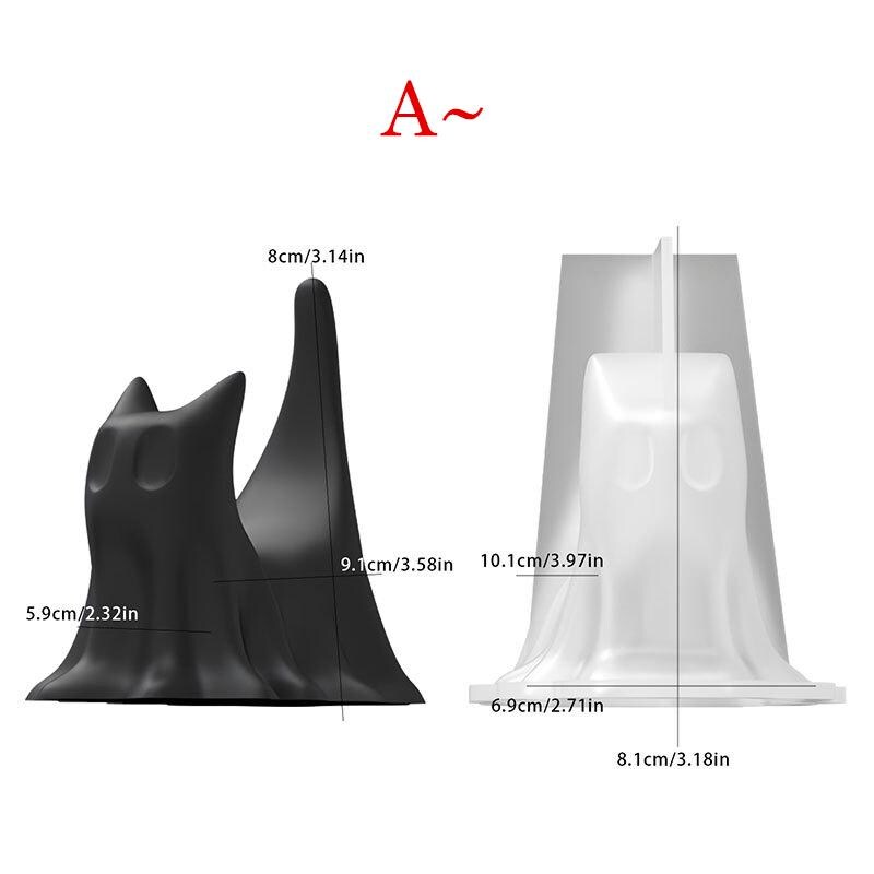 Moule à Bougie En Forme De Chat – Moule En Silicone Empilable Pour La Fabrication De Bougies à Trois Chats | Moule En Résine époxy Pour Débutants Pour