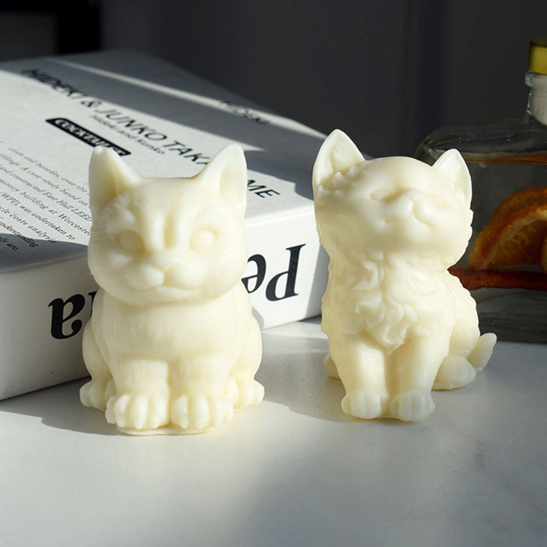 Cute Kitten Candle Silicone Moldcat Candle Moldanimal Candle Moldcat