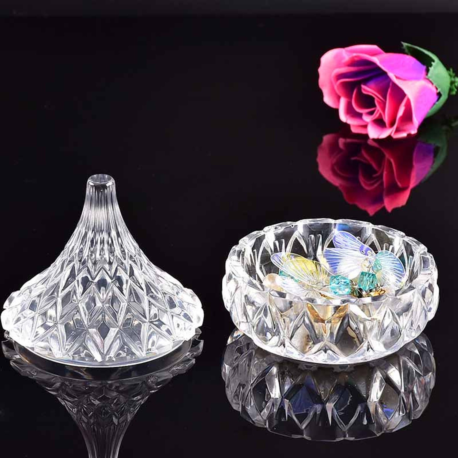 Crystal Teardrop Storage Box Resin Moldwater Drop Storage Jar Etsy
