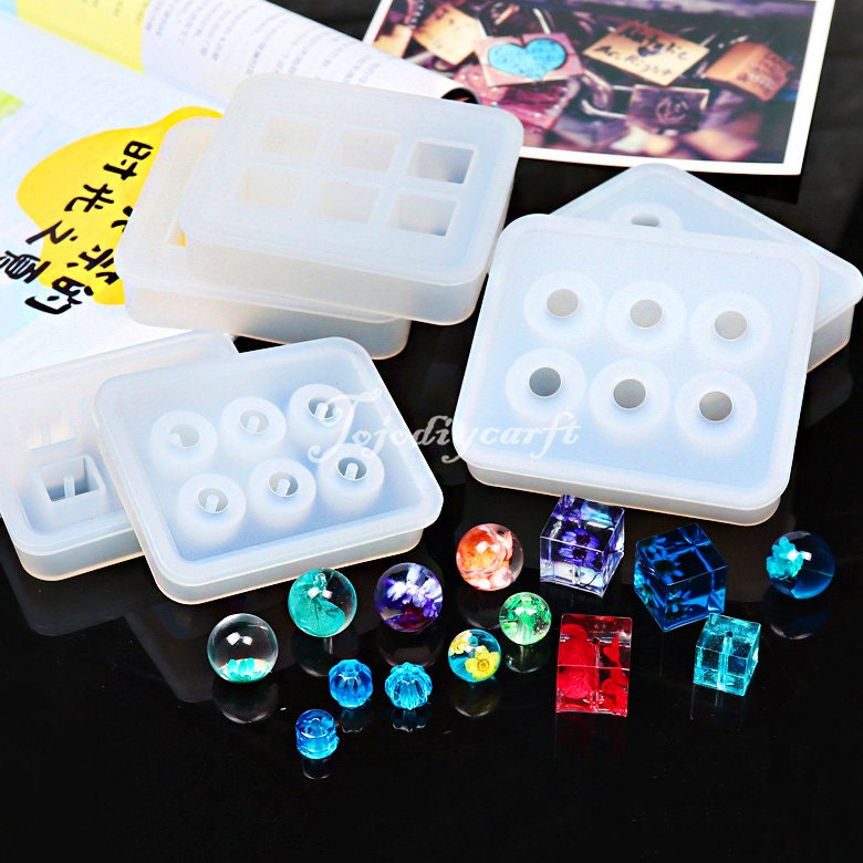12mm 16mm Beads Mold, Silicone Round Bead Mold, Square Bead Resin