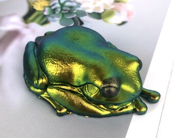 Tree Frog Silicone Mold-Animal Frog Resin Mold-Jumping Frog Candle Mold-Frog Soap Mold-Cement Frog Figurine Mold-Jesmonite Gypsum Decor Mold