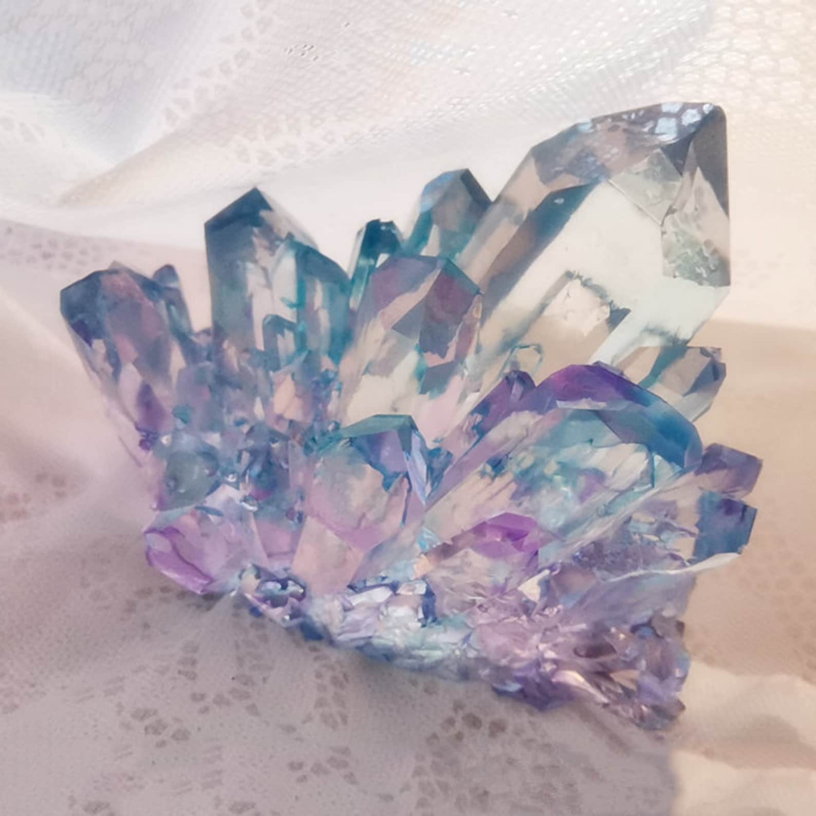 Large Crystal Cluster MoldCrystal Cluster Silicone Resin Etsy