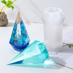 Pyramid Ring Holder Resin Mold-Cone Ring Holder Mold-Jewelry Display Mold-Ring Holder Mold-Taper Candle Mold-Cement Plaster Art Mold