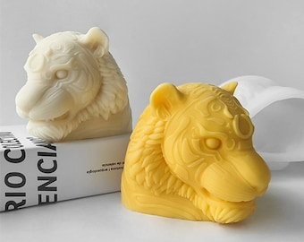 Tiger Head Silicone Mold-Tiger Face Candle Mold-Animal Head Candle Mold-Tiger Silicone Candle Mold-Aromatherapy Plaster Mold-Home Decor Mold