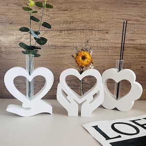 Propagation Vase Silicone Mold-Arch Heart Vase Resin Mold-Test Tube Vase Mold-Unique Floral Display Mold-Concrete Jesmonite Plaster Art Mold