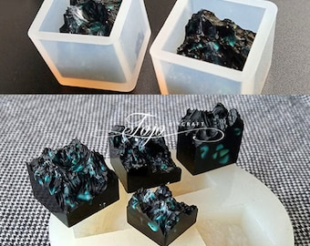 Mountain Peak Casting Mold-Snow Mountain Resin Mold-Cube Silicone Mold-Epoxy Resin Crafts Mold-Craft Micro Landscape Jewelry Decoration