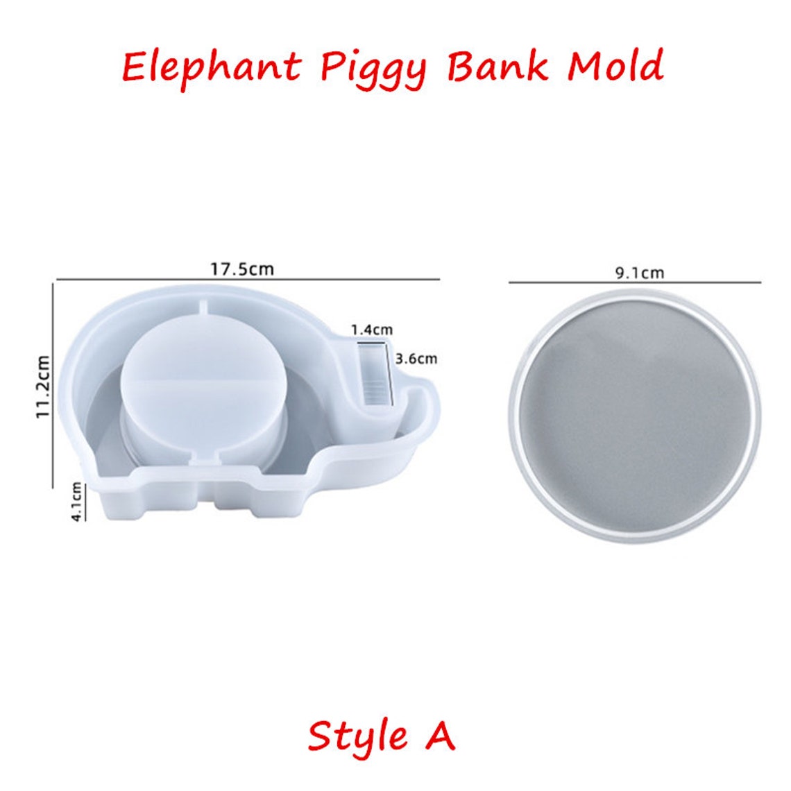 Animal Elephant Piggy Bank Moldhippo Piggy Bank Moldpiggy Etsy