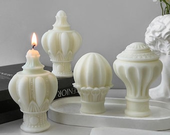 Molde de silicona para velas romanas, molde para velas con forma de columna romana, molde para velas con forma de pilar escultural, molde estético para velas, molde para yeso de aromaterapia DIY