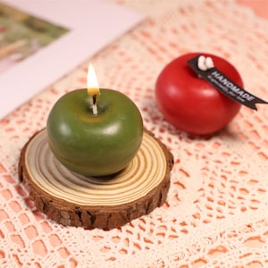 Christmas Apple Silicone Mold-Small Apple Candle Mold-Fruit Apple Candle Mold-Apple Chocolate Cake Mold-DIY Aromatherapy Candle Soap Mold