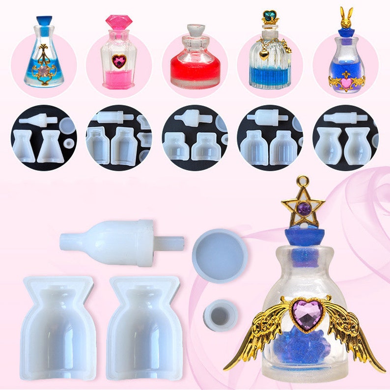 5Pcs Kawaii Mini Perfume Bottle Silicone MoldDIY Resin Epoxy Etsy