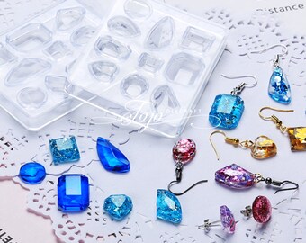 Gemstone Pendant Silicone Mold Epoxy Resin Gem Mould DIY Jewelry Making CrafI/_dr