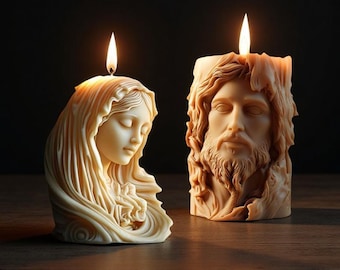 Stampi In Silicone Per Candele A Forma Di Croce – Scultura Astratta Di Ritratto Umano, Per Candele Profumate, Gesso E Resina, Fai Da Te Religioso