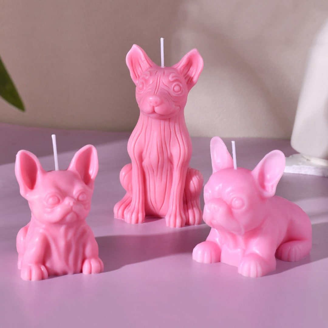 French Bulldog Candle Silicone Moldanimal Dog Candle Etsy