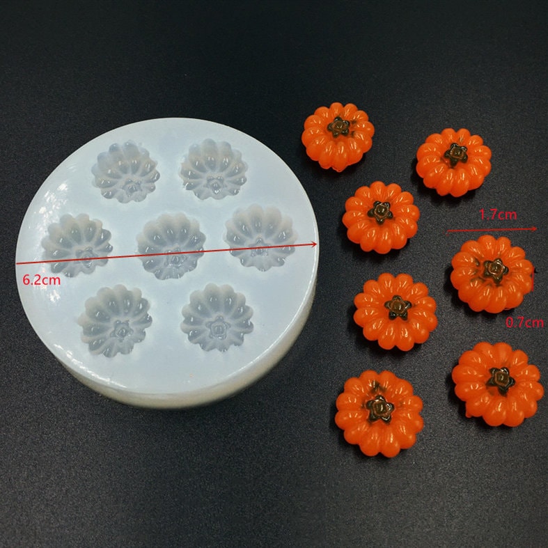 Halloween Pumpkin Silicone Mold-Miniature Pumpkin Resin Mold-Pumpkin Jewelry Making Mold-Silicone Pumpkin Mold-Epoxy Resin Art Mold