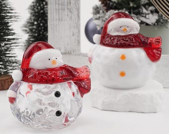 雪だるまボックスシリコン型 - 雪だるま小物入れ樹脂型 - クリスマス