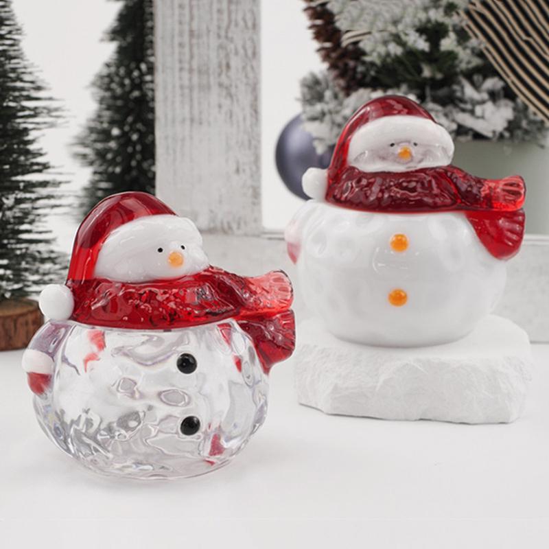 雪だるまボックスシリコン型 - 雪だるま小物入れ樹脂型 - クリスマス