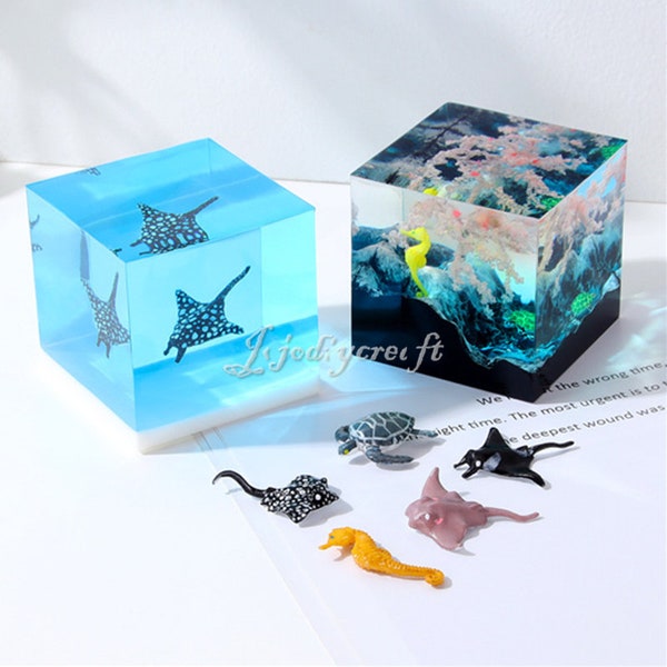 3D Manta Ray Filler Model-Resin Casting Molds Hippocampus Sea Turtle Fillers-Resin Fillers for Jewelry-Filling Material for Art Resin Crafts