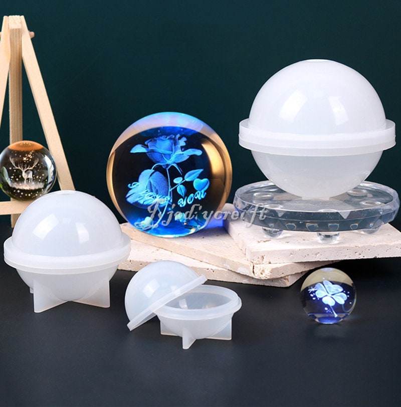 3D Sphere Silicone Mold-Large Sphere Resin Mold-Crystal Sphere Mold-Planet Ball Mold-Sphere Lamp Mold-DIY Micro Landscape Decor Mold