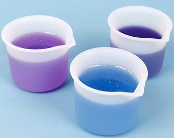 30ml 50ml Silicone Measuring Cup-Silicone Resin Cup Dispenser-Reusable Silicone Mixing-Measuring Cup for Epoxy Resin