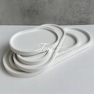5 Sizes Oval Tray Silicone Mold-Concrete Oval Tray Mold-Jesmonite Terrazzo Tray Mold-Fruit Plate Resin Mold-Jewelry Trinket Tray Mold