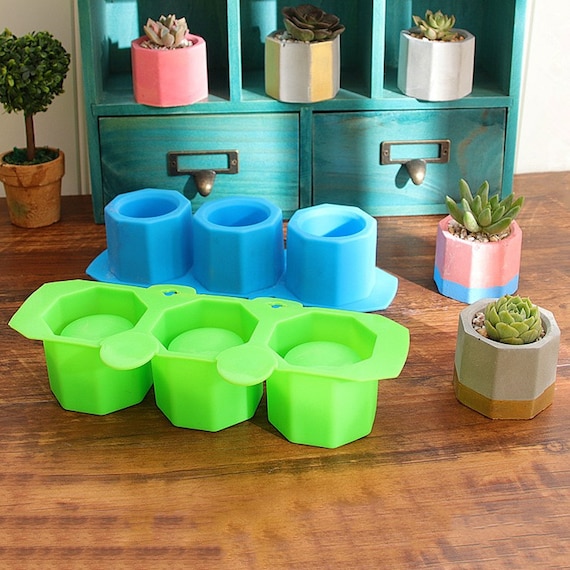 Hexagon Diamond Vase Plaster Concrete Flower Pot | Ubuy