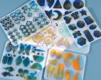 Geometriska örhänge silikonform-stjärnmåne örhängeform-fruktörhängeform-örhängen hartsform-benhängeform-epoxihartsform för smycken