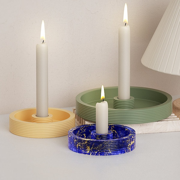 Resin Candle Holder Mold Etsy